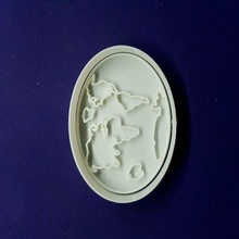 map cookie cutter cutting mould world 3d print model - Mito3D