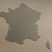 mapa Francia Arte escaneos réplicas 3d print model - Mito3D