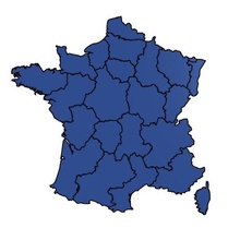 Karte Frankreich verschiedene 3d print model - Mito3D