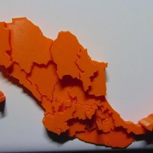 mapa de méxico rompecabezas pib per cápita juego puzzle país 3d print model - Mito3D
