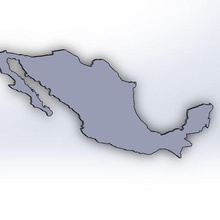 Karte Mexiko gadget maxico Land Geographie 3d print model - Mito3D