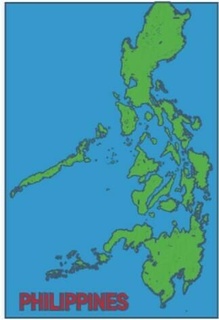 carta geografica filippine 3d print model - Mito3D