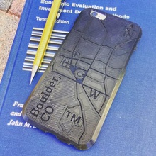 map phone case boulder co gadget mountains city colorado iphone6 iphone6s iphone lifestyle flexible cool 3d print model - Mito3D