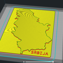 mapa Sérvia arte geo história geografia Djokovic 3d print model - Mito3D