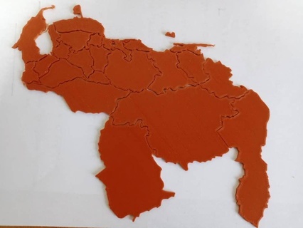 harita Venezuela Venezuela harita eyaletler 3d print model - Mito3D