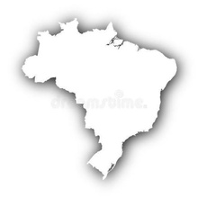 mapa brasil art brésil 3d print model - Mito3D