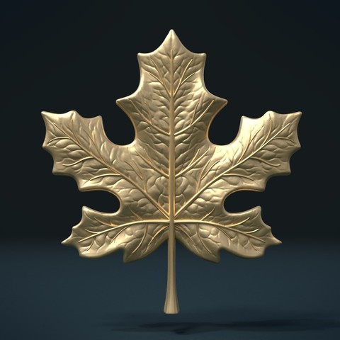 der maple leaf Kunst laub Blätter Baum pflanze Natur flora 3D print model - Mito3D