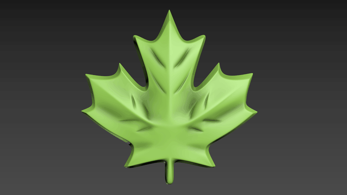 akçaağaç yaprak sembol stilize kanada 3d print model - Mito3D