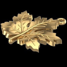 maple leaf charm jewelry 3d print model - Mito3D