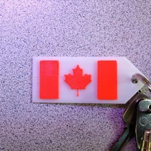 maple leaf Anahtarlık takı Kanada canuck bayrak omnomnom 3d print model - Mito3D