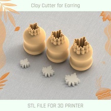 maple leaf mini cutter autumn micro clay 3 sizes polymer tool jewellry stl cutters mirco 3d print model - Mito3D