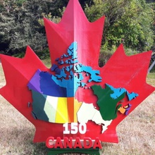 maple leaf Provinzen Kunst Kanada kanadische Bildung educationalproject Geographie 3d print model - Mito3D