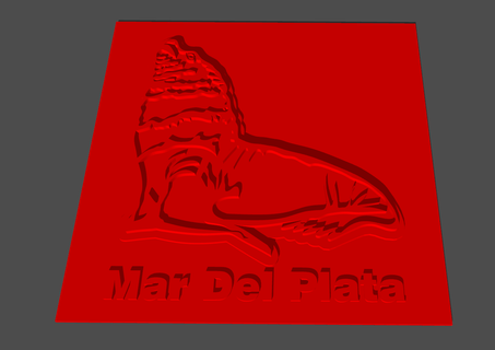 mar del Plata deniz aslan hatıra hatırlama plaj 3d print model - Mito3D