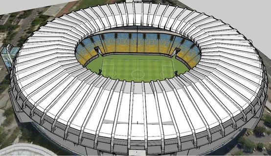 maracanã estádio arquitetura Brasil maracá futebol 3d print model - Mito3D