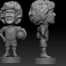 Maradona Fußball David tola Holland Mund Fluss 3d print model - Mito3D