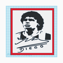 Maradona d10s soulagement image Football table 3d print model - Mito3D