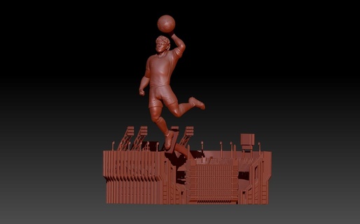maradona mano Dio arte calcio diego boca junior stadio 3d print model - Mito3D