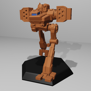 maratona mech mecha robot americano battletech gioco guerra tavolo figura 3d print model - Mito3D