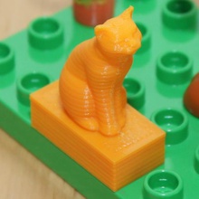 mármol gato duplo juego lego compatible 3d print model - Mito3D