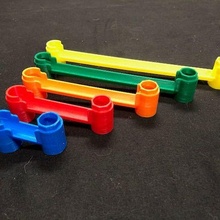 marble compatible straight ramps game machine race track construction toys 3d print model - Mito3D