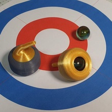 marble curling stone game board mini 3d print model - Mito3D