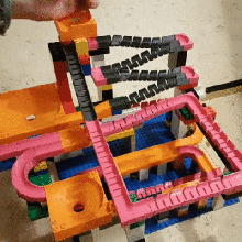 marbre exécuter le bloc de construction briques - jeu base jtronics en boucle la les blocs jouet bille marblerun murmelbahn kugelbahn lego balles 3d print model - Mito3D