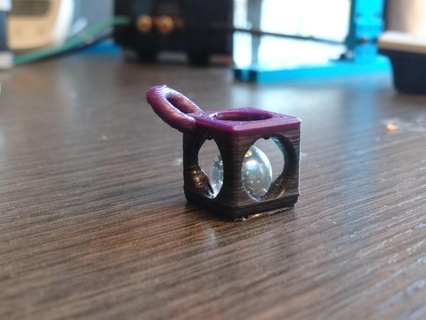marble trap keychain cube keychains jewelry keys 3d print model - Mito3D