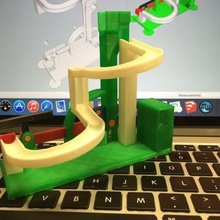 marblevator bewaffnet, aber nicht gefährlich Spiel Marmor ausgeführt track 3d print model - Mito3D