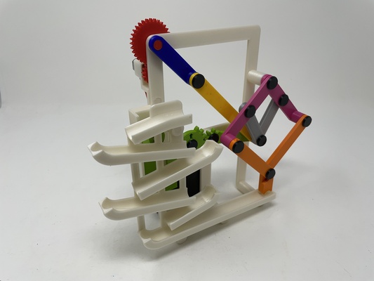 marblevator pick place marble run machine rhombus mechanism autodesk fusion 360 ultimaker 3d print model - Mito3D