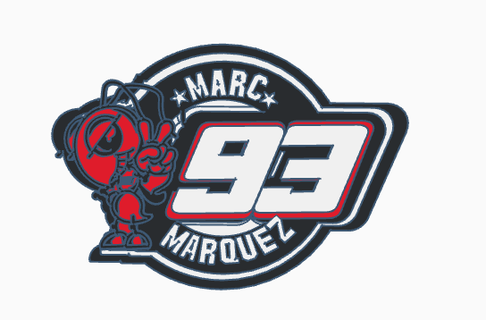 Marc marquez 93 logo ornement motocyclettes compétition 3d print model - Mito3D