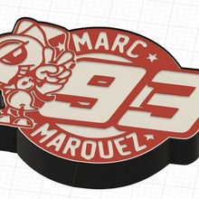 Marc marquez lampe moto gp amusement LED 3d print model - Mito3D