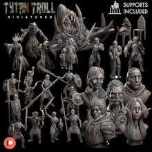 march release - pre-supported game animated armour dnd miniature minis dungeons dragons 32mm tytantroll miniatures patreon bundle 3d print model - Mito3D