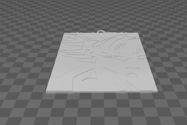 marco de goku parà blanco y negro arte drago palla 3d print model - Mito3D