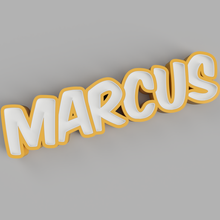 Marcus LED lampe nommé enfant Nom ornement lumière contrôle cadeau modulaire colle Accueil maison nuit marco 3d print model - Mito3D