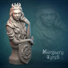 margaery tyrell sanat sla tv benzerlik <url> yazdırılabilir heykelcik portre büstü oyun thrones var dormer natalie 3d print model - Mito3D