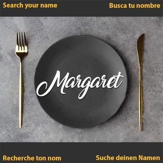 margaret banquet mariage communion dîner assiette table décoration nom 3d print model - Mito3D