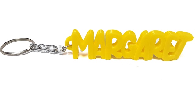 margaret clé bague bijoux porte clés chaîne Nom marque identifier 3d print model - Mito3D