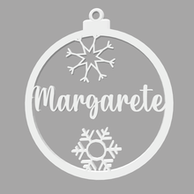 Marguerite bola natal nome ornement décora Noël arbre fête cadeau 3d print model - Mito3D