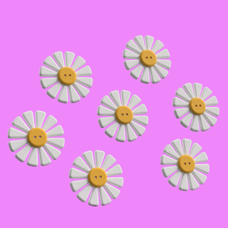 Margarita botão enfeite flores flor PIN 3d print model - Mito3D