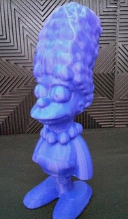 margarina simpson busto pelo azul simpsons personas 3d print model - Mito3D