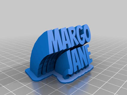 margo jane customized office 3d print model - Mito3D