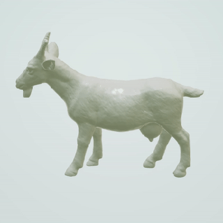 Margot chèvre art fromage ferme Grange champs herbe animal 3d print model - Mito3D