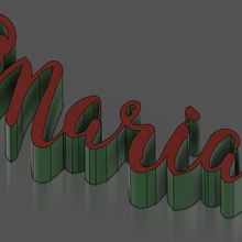 maria name llavero llave cadena nombres 3d print model - Mito3D