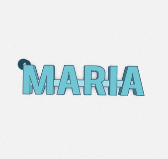 maria keychain key rings name mary names jewelry 3d print model - Mito3D