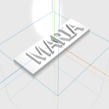 maria lettere gadget femmina 3d regalo piatto Portachiavi 3d print model - Mito3D