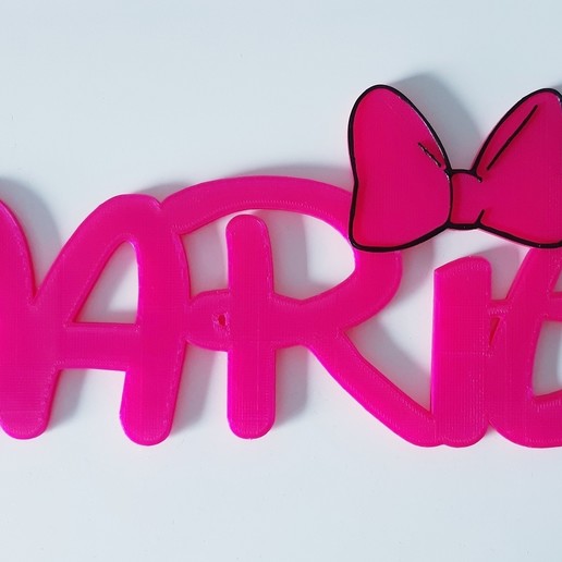 marie disney nombres María 3D print model - Mito3D