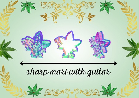 marijuana guitar chala churro cannabis cutter cookie 3d print model - Mito3D