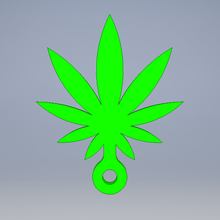 marijuana leaf pendant necklace key ring weed fashion pla cannabis cool ornament jewelry 3d print model - Mito3D