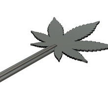 marijuana pianta etichetta 3d print model - Mito3D
