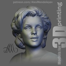 marilyn monroe art 3d model ready print sculptures printable sterling statue human woman actress celebrity celeb star blonde 3d print model - Mito3D